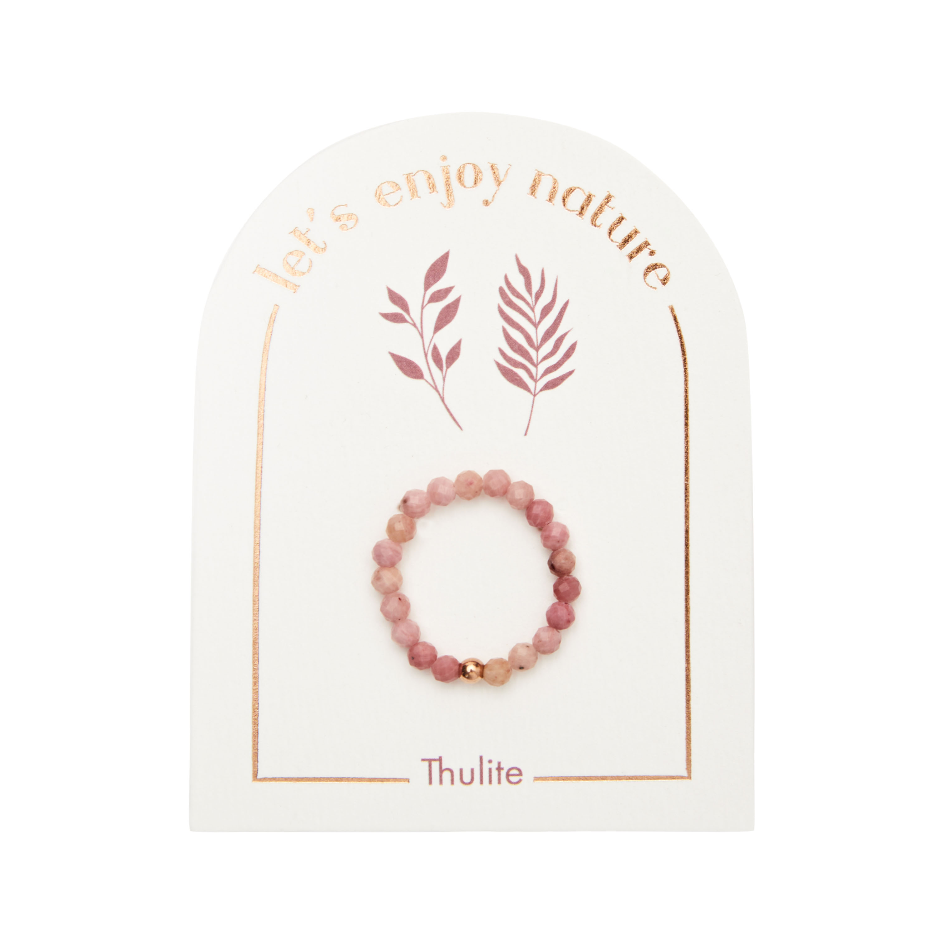 Ring - "let's enjoy nature" - Thulit - rosévergoldet 